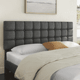 thumbnail image 3 of Renwick King Platform Bed Frame with Square Tufted Headboard, Dark Gray, 3 of 10