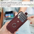 thumbnail image 4 of Allytechgroup Case for Samsung Galaxy S22 Ultra, 360 Rotating Ring Kickstand Wallet Case with Card Slots [Magnetic Button Closure] Slim PU Leather Soft TPU Shockproof Bumper Stand Back Cover, Winered, 4 of 12