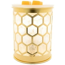 Scentsationals Wax Melt Warmer, Wax Warmer for Scented Wax Melts - Modern Collection Honeycomb Capiz - Candle Wax Melter for Fragrance Cubes and Tarts