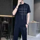 thumbnail image 2 of Conjuntos de ropa para hombre, pantalones de jogging, camiseta 5xl, chándal de gimnasio para hombre, parte superior lisa, trajes deportivos negros, algodón, estilo coreano básico, XL, 2 of 5