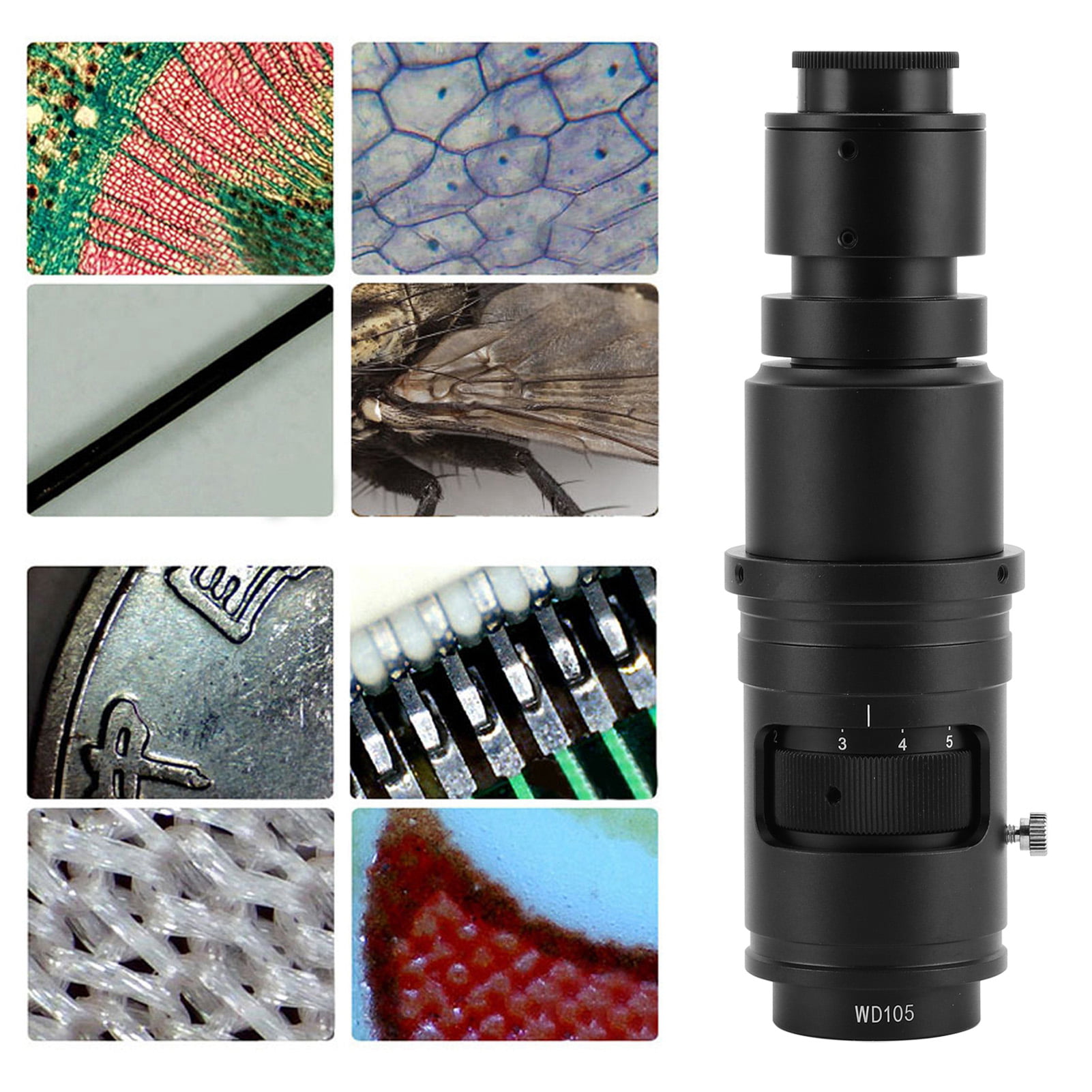C‑Mount Lens Zoom Lens 0.7X‑5X C‑Mount 26X‑182X KP‑0750L Industrial Microscope Lens for Industrial Microscope 