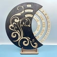 thumbnail image 1 of TIMIFIS Circular Rotating Calendar Wooden Perpetual Calendar Circular Rotating Calendar Calendar Table Wooden Calendar Handicrafts Decorative Ornaments Pendants Home Decor, 1 of 5