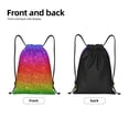 thumbnail image 5 of Kdxio Rainbow Glitter Print Drawstring Backpack Bag,Waterproof Draw String Back Sack, Gym Drawstring Bags Swim Bag For Unisex, 5 of 9