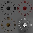 thumbnail image 4 of Roman Numerals Frameless Large Acrylic Mirror Surface 3D DIY Wall Clock Wall Decor, 4 of 5