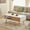 White, variant on Holiway 41" Rattan Coffee Table with Sliding Doors and Storage, Modern Boho Living Room Center Table, Solid Wood Legs, Natural