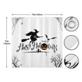 thumbnail image 4 of Happy Halloween Shower Curtain Magic Witch Broom Spider Web Pumpkin Bat Shower Curtains with Hooks for Bathroom Decor 72"x72", 4 of 7