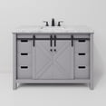 thumbnail image 5 of Marsyas 48 in W x 22 in D Dark Grey Bath Vanity, Carrara Marble Countertop and Faucet Set, 5 of 10