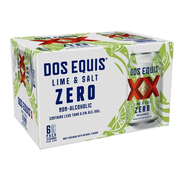 Dos Equis Lime & Salt Zero, 6 Pack, 12 fl oz Cans