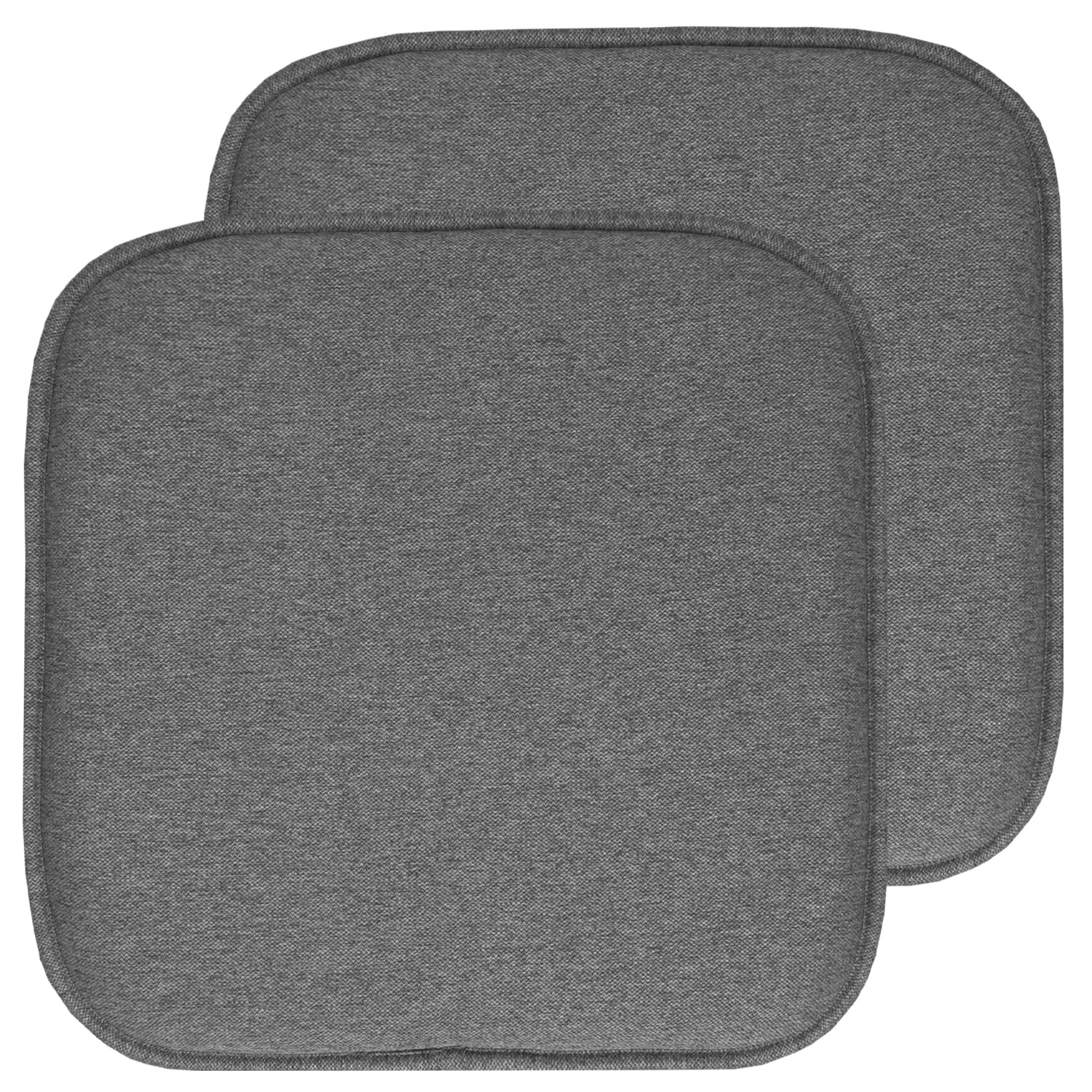 Charlotte Jacquard Cover Memory Foam Chair Pads 2 Pack Gray Com Charlotte Jacquard Cover Memory Foam, Memory Foam Chair Pad 2 Pack