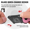 thumbnail image 4 of Cuchillo utilitario plegable WORKPRO G10 con mango de acero inoxidable, 4 of 8