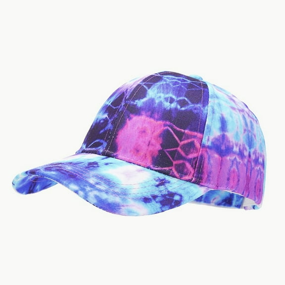 Outdoor Sun 3D Printed Baseball Cap for All Ages Adjustable Snapback Tie Dye Hat for Summer Activities