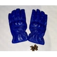 thumbnail image 5 of Motorcycle Leather Gloves With Reinforced Knuckles, Full Finger, Touchscreen Finger Tips, Blue ZAMGEAR, 5 of 7
