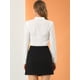 thumbnail image 5 of Falda Cruzada Asimétrica Allegra K Minifalda Elástica Negro M, 5 of 6