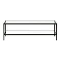 thumbnail image 2 of Evelyn&Zoe Hera 54" Wide Rectangular Coffee Table with Glass Shelf, Blackened Bronze, 2 of 7