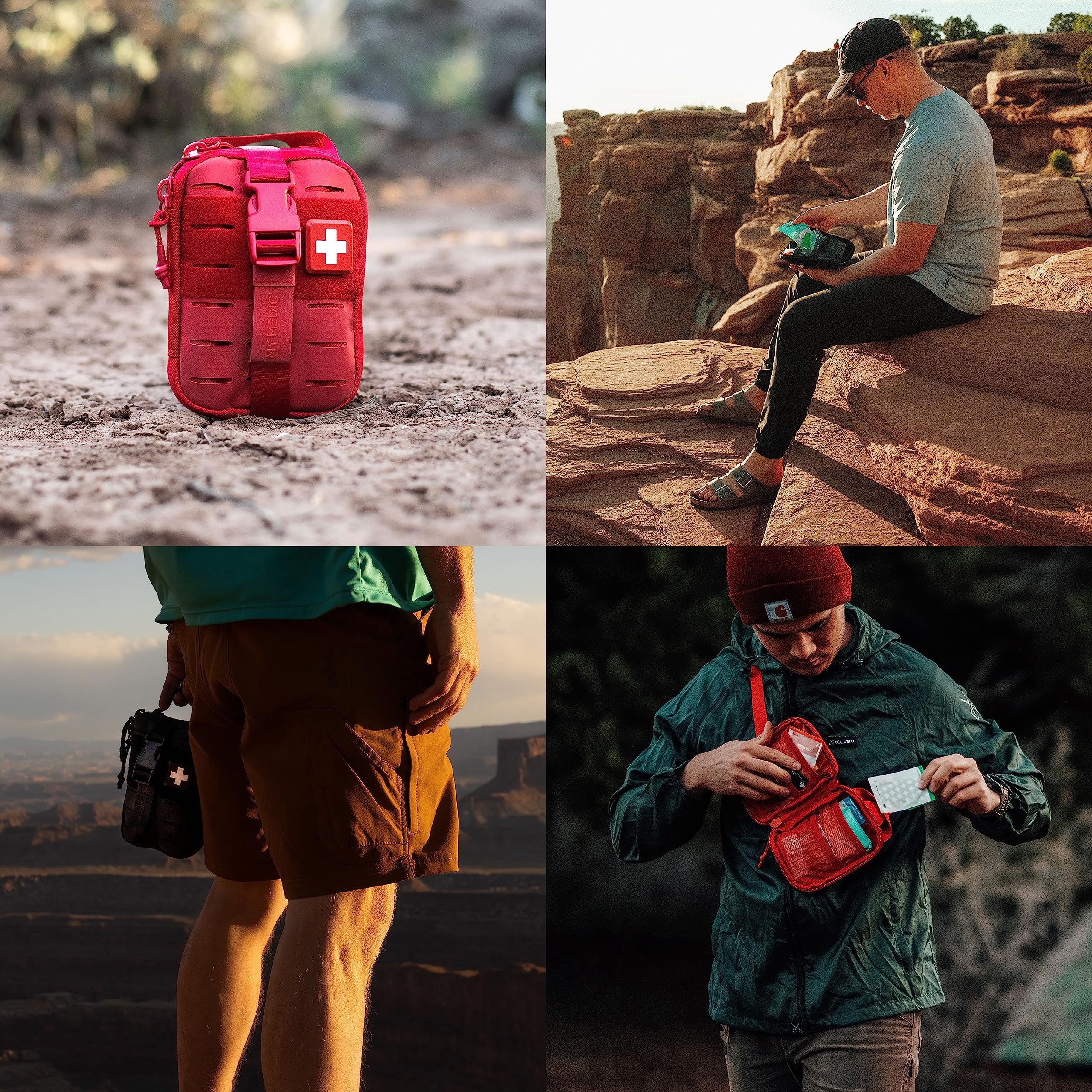 Sidekick - Camping Hiking And Backpacking First Aid Kit 70 Items Hsa Fsa Eligible Small Ifak Great For Travel Or Portable Emergency Black