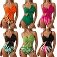 thumbnail image 2 of Women's Bikini Set 2 Piece Tie Knot High Waisted Swimwear Sexy High Rise Swimsuits Bathing Suits, 2 of 7
