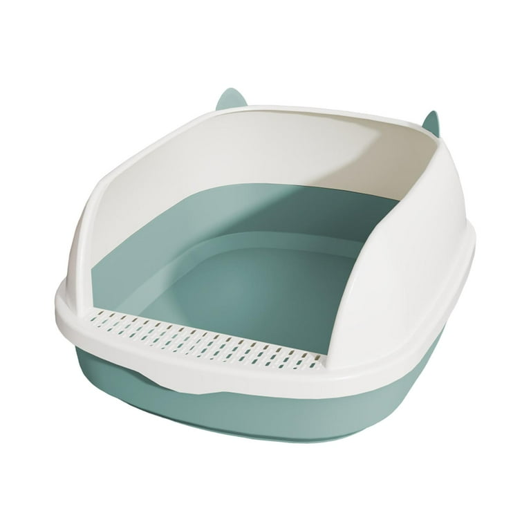Cat Potty Toilet Pan Durable Semi Enclosed Sandbox Portable Pet Litter Tray Cat Bedpan for Travel Kitten Pet Supplies S Walmart