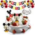 thumbnail image 1 of Adornos de Decoración de Pastel de fiesta de Mickey mouse y Minnie Mouse, suministros de decoración de fiesta de cumpleaños de bebé, regalo de cumpleaños, 1 of 4