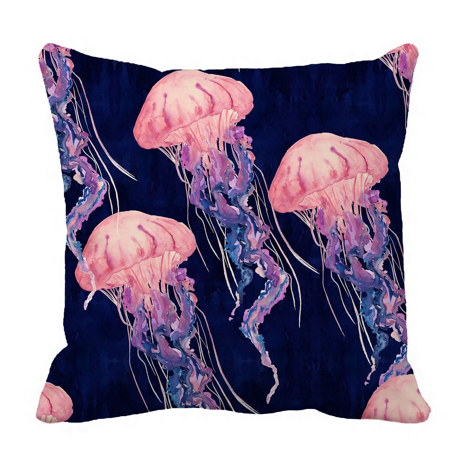 PHFZK Jelly Fish Pillow Case, Tropical Beach Magical Jellyfish Blue