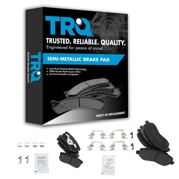 TRQ Posi Metallic Brake Pad Set Kit for Mitsubishi Chrysler Jeep Dodge BFA12951