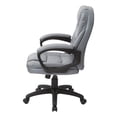 thumbnail image 3 of Pemberly Row Charcoal Gray Faux Leather Manager's Chair with Padded Arms, 3 of 6