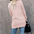 thumbnail image 5 of Babysbule Womens Cardigans Clearance Women Casual Soild Long Sleeve Pocket Plush Long Knit Cardigan Sweater Women's Top Clearance Blouse, 5 of 9