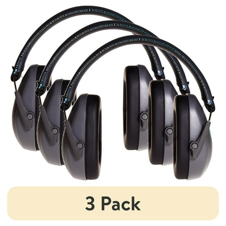 (3 pack) Girls with Guns Passive Safety Earmuffs, Black & Turquoise, 0.52 lb, Model 2319A, 23 Decibels NRR