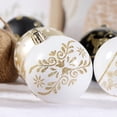 thumbnail image 5 of 6 piezas/caja de bolas navideñas decorativas para árbol de Navidad, adorno colgante pintado a mano de 6 cm, regalo de Año Nuevo en blanco y negro para vacaciones, 5 of 5