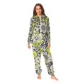 thumbnail image 2 of FORMRS Onesies Pajama for Adults Unisex Hoodie Winter Jumpsuit One Piece Sleepwear, Sizes S-2XL, Beige Flower Pattern, 2 of 7