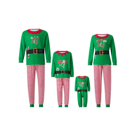

Vigorbear Family Christmas Pyjamas Set Elf Squad Printed Matching Pjs Set Xmas Holiday Sleepwear for Baby Boys Girls Women Men