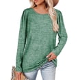 thumbnail image 2 of DPTALR T-shirt Blouse Décontracté à Manches Longues Col Rond pour Femmes, 2 of 4