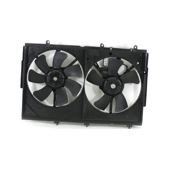 Dual Radiator and Condenser Fan Assembly - Cooling Direct Fit/For MR993933 03-06 Mitsubishi Outlander - With Fan-Control Module