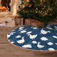 thumbnail image 5 of Bingfone Christmas Tree Skirt Mat Christmas Decoration Interior 36" -Cute Goose On Blue Sky, 5 of 6