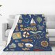 thumbnail image 1 of Balery Marine Nautical Manta de Felpa Suave y Acogedora – Cobija de Franela Aterciopelada para Cama, Lavable y Cálida para Sofá, Mascotas, Transpirable-40"x30", 1 of 7