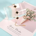 thumbnail image 6 of 3PC Clover Bracelets Set 18k Gold Plated Lucky Clover Bracelet Women Adjustable Link Bracelets Cute Gold Jewelry, 6 of 6