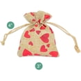 thumbnail image 2 of 3x4 Jute Burlap Canvas Reusable Gift Bags w. Drawstrings (Red , X-Small) -  Presents, Party Favors, , Samples by, 2 of 7