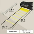 thumbnail image 5 of Juvale Adjustable Agility Ladder Set - Football Footwork Ladder Drills - Agility Cone Drills for Soccer Training - Parachute Speed Training - 20 Ft, 6 Cones & Parachute, 5 of 10