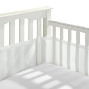 BreathableBaby Breathable Mesh Liner For Full-Size Cribs, Classic 3mm Mesh, White