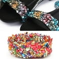 thumbnail image 4 of 1m Stones Trim Ribbon, Iron On Applique Chain Embellishment, DIY Decor Trim Accessory, For Shoes, Bracelets, Necklace, Headwear, 4 of 8