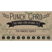 Punch Cards for Loyalty Rewards – Set of 50 Kraft Vouchers for Small Business, Coffee Shop, Salon, Retail – Blank Gift Reward Stationery for Customer Incentives and Return Promotions (50)