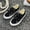 Black, variant on HUITKMM Hook Loop Canvas Sneakers for Girls and Boys Soft Fashion Shoes