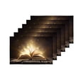 thumbnail image 4 of MKHERT Old Book with Magic Lights On Vintage Wooden Table Placemats Table Mats for Dining Room Kitchen Table Decoration 12x18 inch,Set of 6, 4 of 4