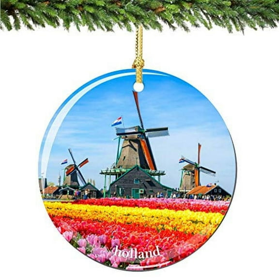 City-Souvenirs Holland Christmas Ornament Porcelain Double Sided