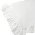 thumbnail image 3 of REGALWOVEN Queen(20"x30") Pillowcase with Envelope Closure, Ruffled Pillow Shams Set of 2, White, 3 of 6