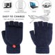 thumbnail image 2 of Laptop Mujeres Hombres Manopla Térmica Usb Dedo Completo Y Medio Dedo Guantes De Mano De Punto Cálido De Invierno Mitones Guantes De Invierno A La Moda Para (color : A), 2 of 5