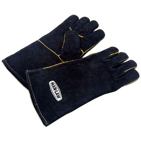 Man Law 14" Leather Barbeque Gloves