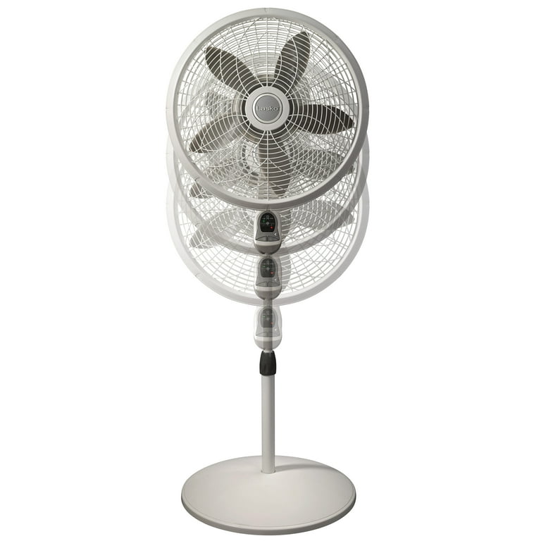 Lasko 18 3-Speed Elegance u0026 Performance Pedestal Fan with Remote, 1850,  White - Walmart.com