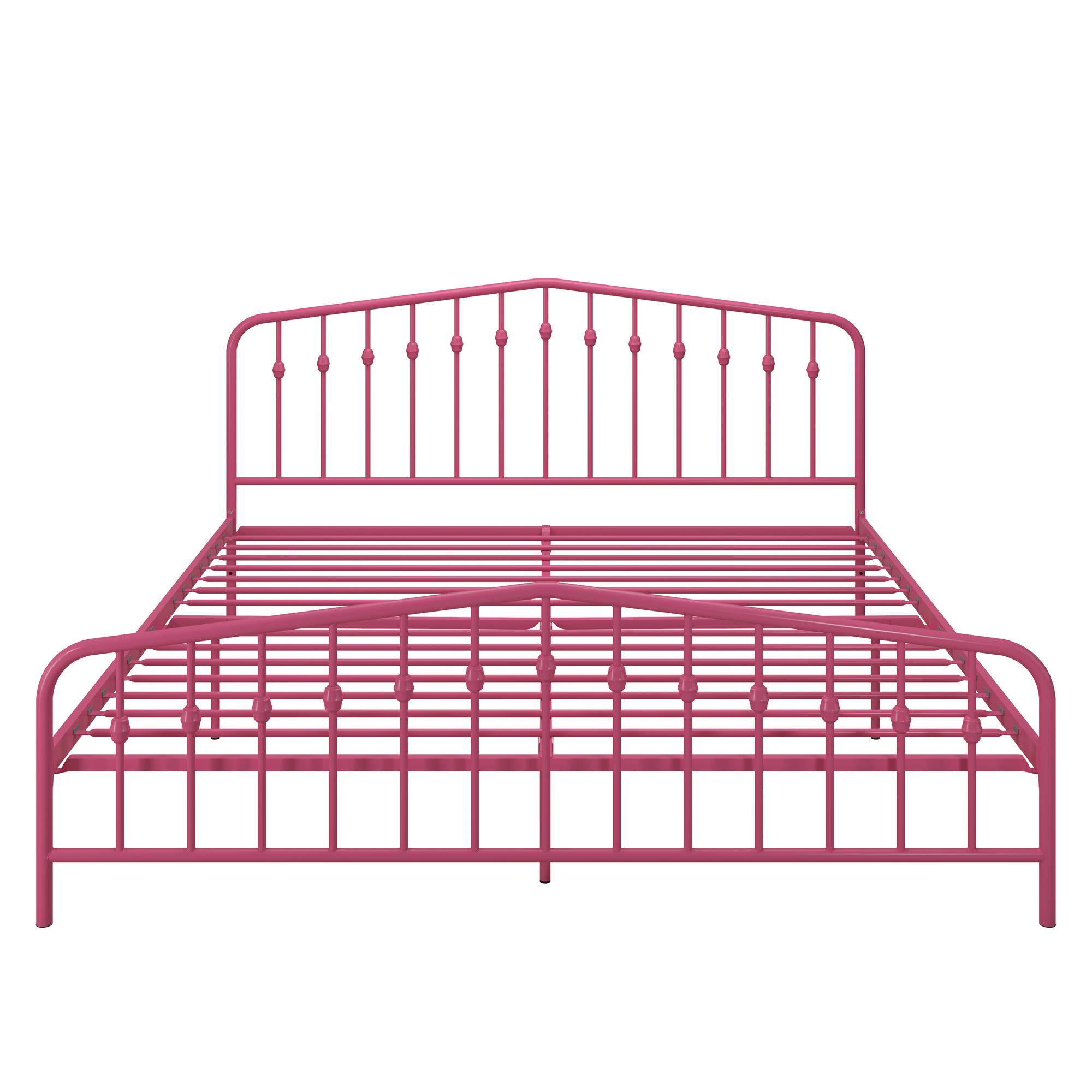Novogratz Bushwick Metal Platform Bed Frame with Headboard, King, Hot Pink - image 3 of 26