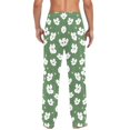 thumbnail image 4 of Cotton Mens PJ Pajama Pants Bottoms Waistband Sleepwear with Pockets Beautiful Abstract Flowers, 4 of 7