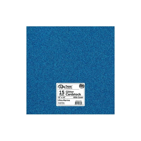 UPC: 0740512878864 | PA Vinyl Glitter Cardstock 12  x 12  85 lb. Ultra Marine 15 Pieces